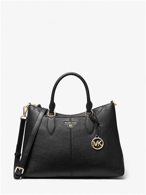 michael kors weston pebbles|Austen Medium Pebbled Leather Satchel .